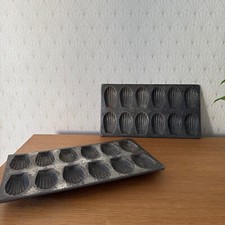 VINTAGE FRANCÊS 12 MADELEINE moldes de latas de torta para bolo mini moldes forma de panelas 19042515 comprar usado  Enviando para Brazil