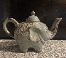 Elephant teapot green for sale  Rye