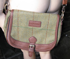Green tweed handbag for sale  LEEDS