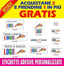 ETICHETTE ADESIVE BIANCHE BOLLINI PERSONALIZZATI ADESIVO STICKER STAMPA A COLORI, usado comprar usado  Enviando para Brazil