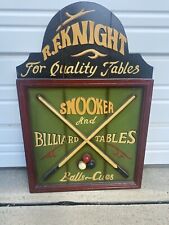 R.f. knight billiards for sale  USA