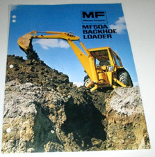 Retroescavadeira Massey Ferguson MF 50A trator carregadeira folheto de vendas literatura anúncio 1973, usado comprar usado  Enviando para Brazil