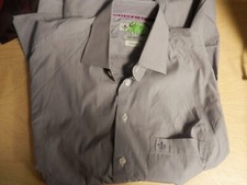 Camisa social Dudalina "Business" stretch 40/15 1/2 manga longa cinza bumbum comprar usado  Enviando para Brazil