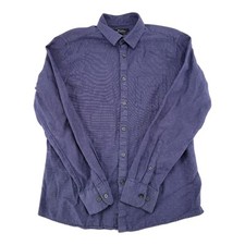 Usado, Camisa masculina manga longa Marc Anthony luxo slim fit azul texturizada botão P comprar usado  Enviando para Brazil