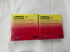 Pacote com 2 fita elétrica Scotch 27 pano de vidro classe "B" isolamento 1/2" x 66' novo na caixa comprar usado  Enviando para Brazil