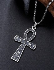 Silver ankh pendant for sale  LONDON