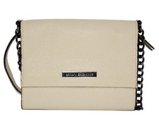 Bolsa tiracolo feminina Armani Exchange couro genuíno creme alça corrente comprar usado  Enviando para Brazil