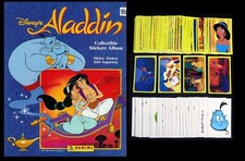 DISNEYS ALADDIN - UN JUEGO COMPLETO DE PEGATINAS SUELTAS PANINI 1994 Y ÁLBUM VACÍO   segunda mano  Embacar hacia Mexico