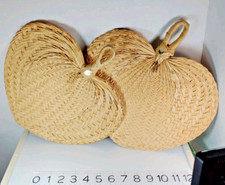 Vintage Boho Decoração Ventiladores de Mão de Vime FOLHA DE PALMA Conjunto de Ventilador Tecido de Rattan 2 Filipinas comprar usado  Enviando para Brazil