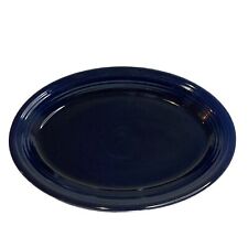 Bandeja de prato oval vintage Fiesta Ware azul cobalto Fiestaware Homer Laughlin 13,5 comprar usado  Enviando para Brazil