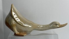 Ganso de porcelana fina vintage 2 tons bege marrom bico e pés sem esmalte comprar usado  Enviando para Brazil