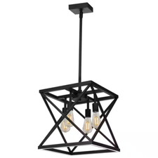Luminária pendente 60 watts 4 luz preta fosca moderna ajustável CCT 3 modos de luz comprar usado  Enviando para Brazil