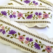 Cream jacquard ribbon for sale  CARRICKFERGUS