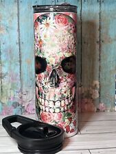 Vaso de sublimación Blooming Skull Peppy 2 tapas Hydrosport Crazy Goat Company segunda mano  Embacar hacia Argentina