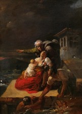 Tableau encadré huile d'occasion  Paris IX