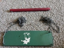 Conjunto de balanço de madeira assento árvore cadeira de balanço corrente verde vintage criança trapézio barra comprar usado  Enviando para Brazil