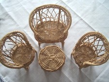 Salon rotin vintage d'occasion  France