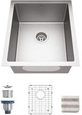 Pia de cozinha TORVA 15 x 17", pia de barra de aço inoxidável 304 premium---- comprar usado  Enviando para Brazil
