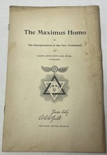 VERY RARE The Maximus Homo Alexis Carl 1895 Occult Esoteric Astrology Complete comprar usado  Enviando para Brazil