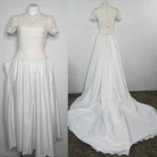 Vestido de noiva vintage Mary's Bridal Imports crochê renda manga curta P comprar usado  Enviando para Brazil