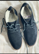 Sapatos sociais Armani jeans camurça preta com cadarço tamanho EUA 8 Reino Unido 7,5 UE 41 comprar usado  Enviando para Brazil