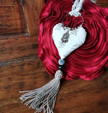 Handmade heart curtain for sale  CHESTERFIELD
