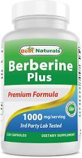 Best Naturals Berberine Plus 1000 mg/porção 120 cápsulas - (não OGM) comprar usado  Enviando para Brazil