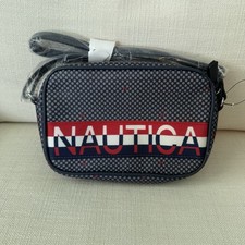 Bolsa tiracolo feminina náutica azul marinho/vermelho/branco NOVA comprar usado  Enviando para Brazil