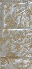 Painel jacquard bordado vintage 41 x 51 floral tecido creme remenant comprar usado  Enviando para Brazil