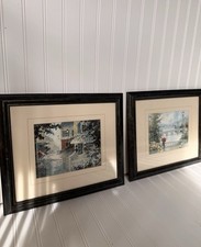 Pair framed watercolor for sale  Walden