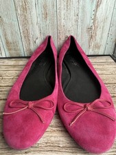 Sapato plano de balé Shoes of Prey fúcsia rosa biqueira redonda tamanho 12 slip on arco plano comprar usado  Enviando para Brazil