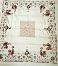 Vintage rooster tablecloth for sale  Colorado Springs