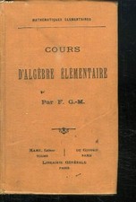 Cours algebre elementaire. d'occasion  France
