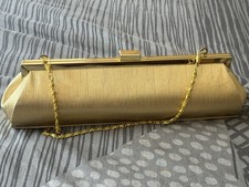Womans gold clutch for sale  LEICESTER