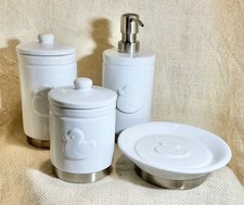 Conjunto de 4 peças de cerâmica branca aço inoxidável pato banheiro latas saboneteira loção comprar usado Conjunto de 4 peças de cerâmica branca aço inoxidável pato banheiro latas saboneteira loção comprar usado  Enviando para Brazil