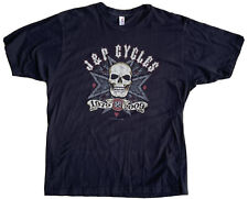 Camiseta preta J & P CYCLES Thread 2008 Skull Motorcycle 30 anos tamanho XL  comprar usado  Enviando para Brazil