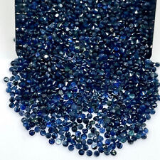 Lote de 100 peças de pedras preciosas soltas calibradas corte redondo natural safira azul 1,6 mm comprar usado  Enviando para Brazil