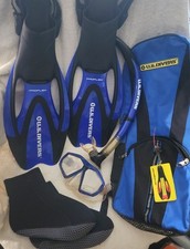 Conjunto de mergulho snorkel EUA kit de viagem mergulhadores adulto médio proflex barbatanas bolsa máscara comprar usado  Enviando para Brazil