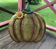 Metal flat pumpkin for sale  New Kensington