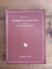 Novalis frammenti letteratura usato  Magliano Sabina