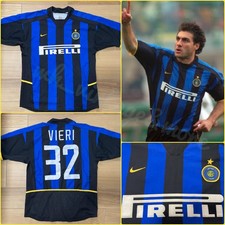 Maglia Shirt Trikot Camiseta Fc Inter Milan Nike home 2002/03 Vieri Originale na sprzedaż  Wysyłka do Poland