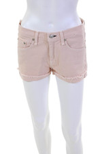 Shorts jeans feminino Rag & Bone cintura média cinco bolsos bainha punho rosa tamanho 28 comprar usado  Enviando para Brazil