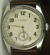 1940's Universal Geneve Sub Seconds 34mm relógio de aço cal. Relógio militar 262 comprar usado  Enviando para Brazil