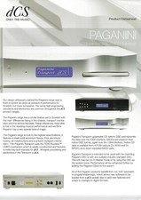 Usado, Folha de dados de áudio - dCS - Paganini - Upsampling CD SACD folheto de transporte (CE12) comprar usado  Enviando para Brazil