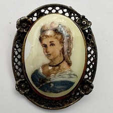 Porcelain lady cameo for sale  Wellington