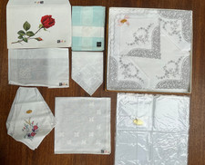 Linen hand embroidered for sale  SANDBACH