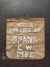 Placa gráfica vintage de lona banner tubo dupla face c1930 Keiser van Leer Spang comprar usado  Enviando para Brazil
