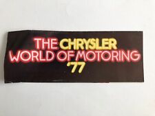 Chrysler car brochure for sale  LINCOLN