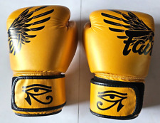 Luvas de boxe de couro FAIRTEX FALCON GOLD BGV1 MUAY THAI KICK BOXING 14 OZ comprar usado  Enviando para Brazil