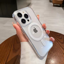 Capa transparente Magsafe para iPhone 16 15 14 13 12 11 Pro Max Plus à prova de choque, usado comprar usado  Enviando para Brazil